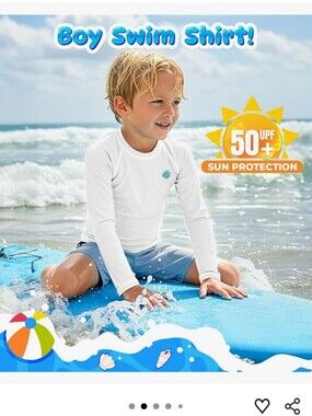 White Rashguard Swim Shirt